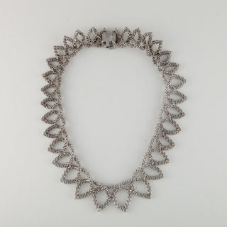 Vintage/Estate 18K White Gold Diamonds Collar Necklace