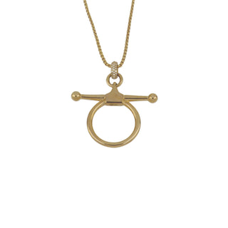 Vincent Peach 14K Fulmer Bit Pendant Necklace with Diamonds