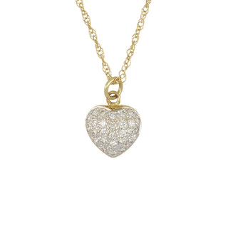 Tenenbaum 18K Gold Pave Diamond Heart Pendant Necklace
