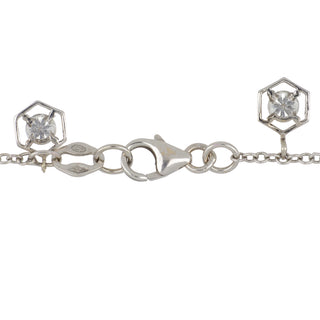 Estate Piaget 18K White Gold Diamond Drop Chain Necklace