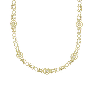 Estate Roberto Coin 18K Gold Diamond Fancy Link Necklace