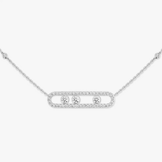 Messika 18K White Gold Move Pavé Diamond Necklace