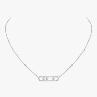 Messika 18K White Gold Move Pavé Diamond Necklace
