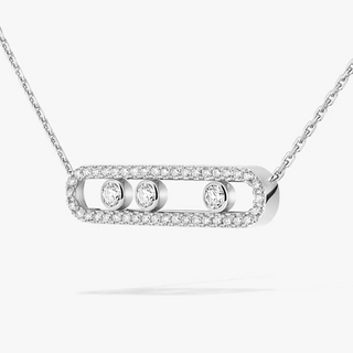 Messika 18K White Gold Move Pavé Diamond Necklace