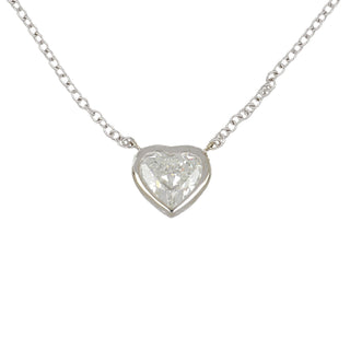 Tenenbaum Workshop 18K White Gold Heart Shape Diamond Station Necklace