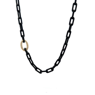 Antonio Papini 18K & Titanium Diamond Link Chain Necklace