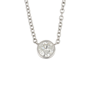 Tenenbaum Platinum 0.50 Carat Diamond Solitaire Pendant Necklace