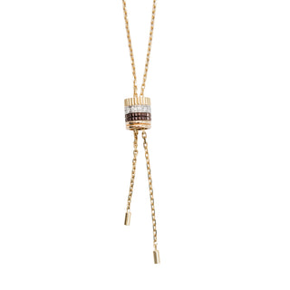 Estate Boucheron 18K Gold Quatre Classique Lariat Necklace with Diamonds