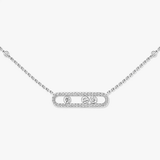Messika 18K White Gold Baby Move Pave Pendant