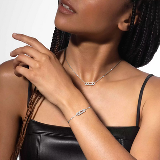 Messika 18K White Gold Baby Move Pave Pendant