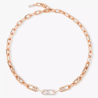 Messika Move Link 18K Rose Gold Collar Necklace with Diamonds