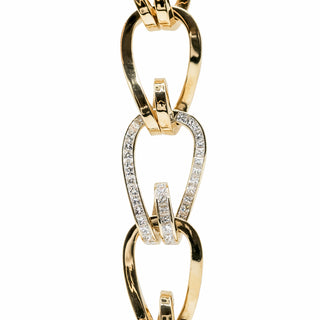 Seaman Schepps 22K Gold Daytona Necklace with Diamond Links