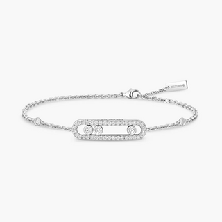 Messika 18K White Gold Baby Move Pavé Diamond Bracelet