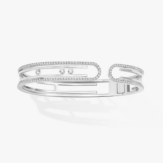 Messika 18K White Gold Move 10th Diamond Bangle