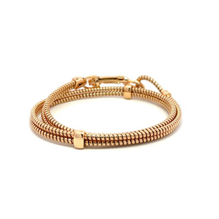 Antonio Papini 18K Rose Gold Coil Wrap Bracelet with Diamonds