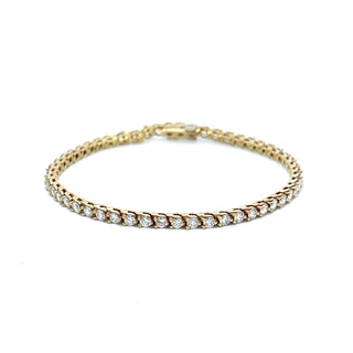 Vintage/Estate 18K Gold Diamonds Line Bracelet