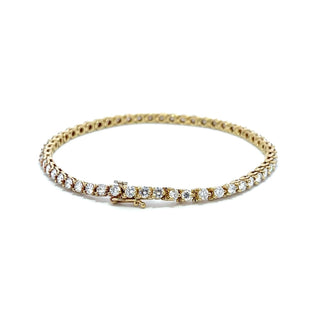 Vintage/Estate 18K Gold Diamonds Line Bracelet