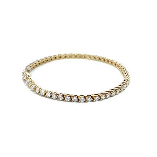 Vintage/Estate 18K Gold Diamonds Line Bracelet