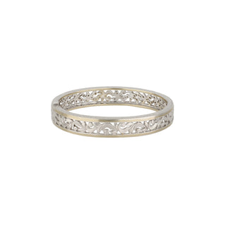 Penny Preville 18K White Gold Hinged Diamond Bangle