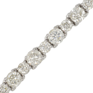 Vintage/Estate White 14K Gold Diamonds Line Bracelet