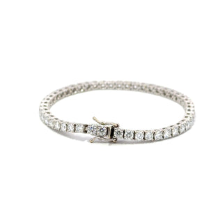 Vintage/Estate 18K White Gold Diamonds Line Bracelet