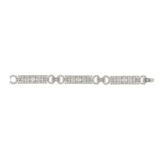Art Deco Platinum Diamond Plaque Bracelet