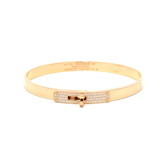 Hermes Diamond Kelly Bracelet in Rose Gold