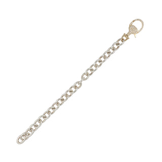 Vincent Peach Silver Link Stirrup Bracelet