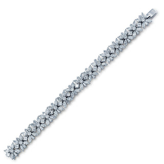 Mid-Century Cartier Platinum Mixed-Cut Diamond Line Bracelet