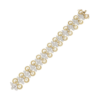 Vintage Diamond Openwork Link Bracelet