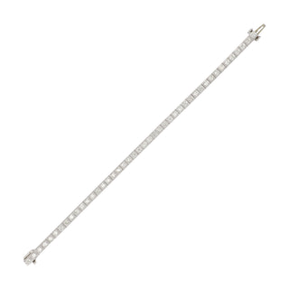Vintage 1990s Platinum Box-Set Diamond Line Bracelet