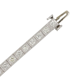 Vintage 1990s Platinum Box-Set Diamond Line Bracelet