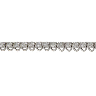 Estate 14K White Gold Diamond Line Bracelet