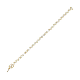 Estate 18K Gold 7.15ct Diamond Line Bracelet