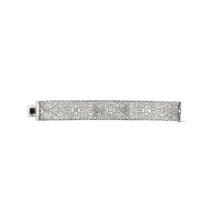 Art Deco Platinum Openwork Diamond Bracelet