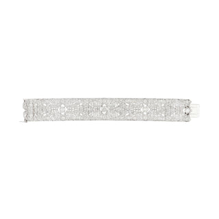 Art Deco Platinum Openwork Diamond Bracelet