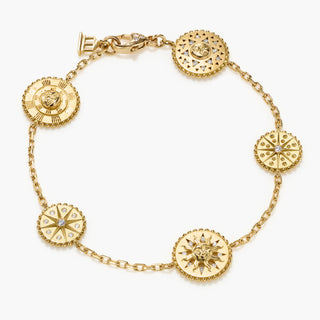 Temple St. Clair 18K Gold Orbit Station Bracelet with Diamonds