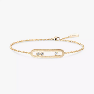Messika Move Classique Ciselé 18K Gold Diamond Station Bracelet