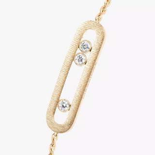Messika Move Classique Ciselé 18K Gold Diamond Station Bracelet