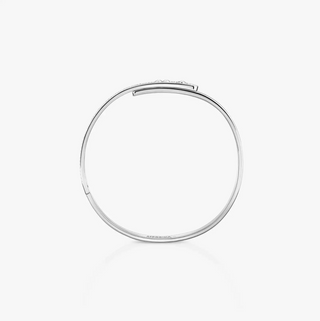 Messika Move Noa 18K White Gold Pavé Diamond Bangle Bracelet