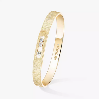 Messika Move Noa Ciselé 18K Gold Diamond Bangle Bracelet