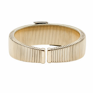 Antonio Papini 18K Gold Tubogas Cuff Bracelet with Diamonds