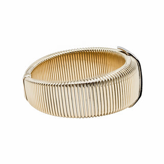 Antonio Papini 18K Gold Tubogas Cuff Bracelet with Diamonds