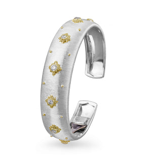 Buccellati 18K Two-Tone Macri Cuff Bracelet with Diamonds