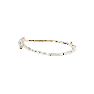 Edwardian Platinum-Topped 18K Gold Diamond Plaque Bracelet