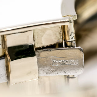 Retro 1940s 18K Gold Single-Cut Diamond Bangle