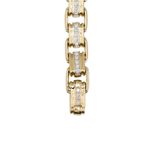 Estate David Yurman 18K Gold Diamond Link Bracelet
