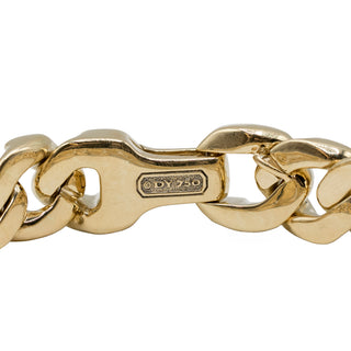 Estate David Yurman 18K Gold Diamond Curb Chain Bracelet