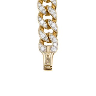 Estate David Yurman 18K Gold Diamond Curb Chain Bracelet