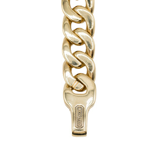 Estate David Yurman 18K Gold Diamond Curb Chain Bracelet